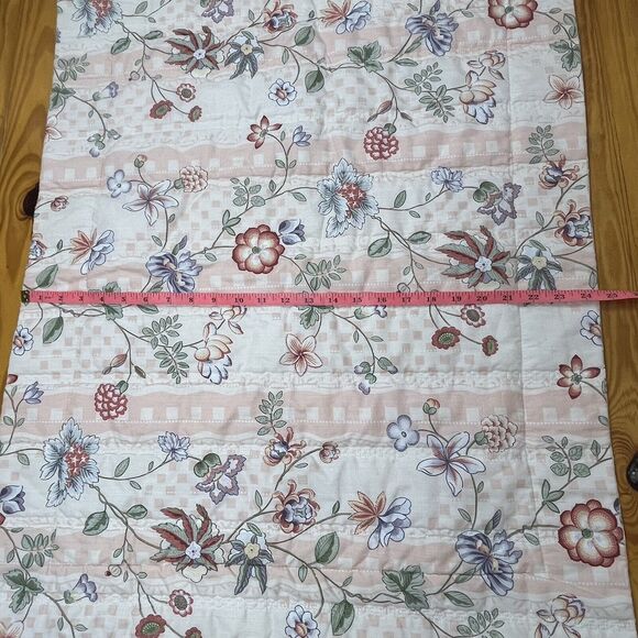 2 Vintage Croscill Floral Pillowcase Shams 30X25” Cottagecore Pink Blue USA 80s - Picture 4 of 14